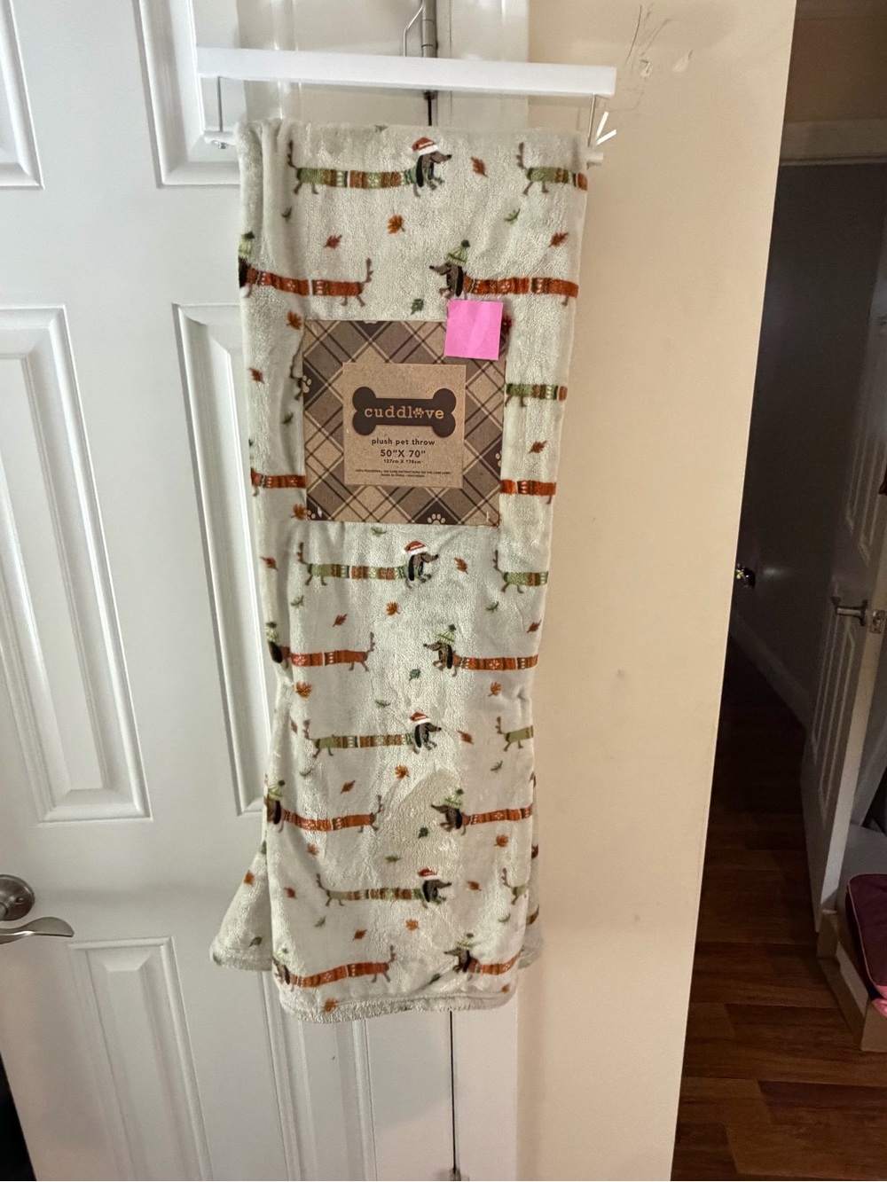 Cuddlove Throw Blanket with Dachshunds in Sweaters & Toboggan Hats